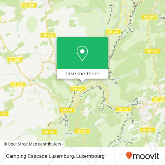 Camping Cascade Luxemburg map
