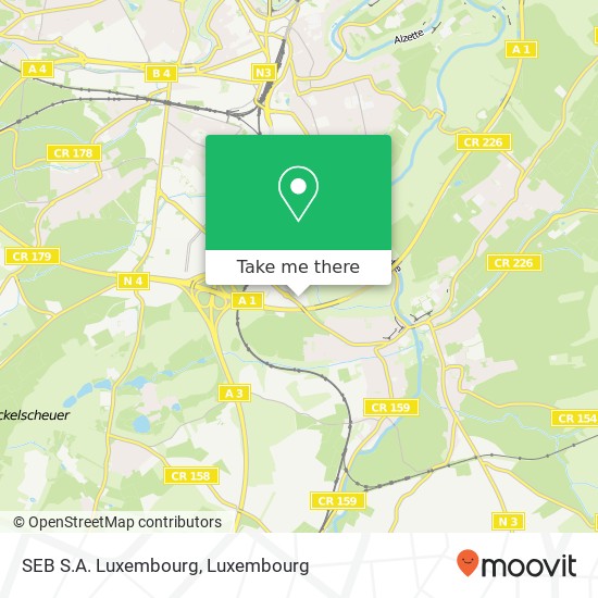 SEB S.A. Luxembourg map