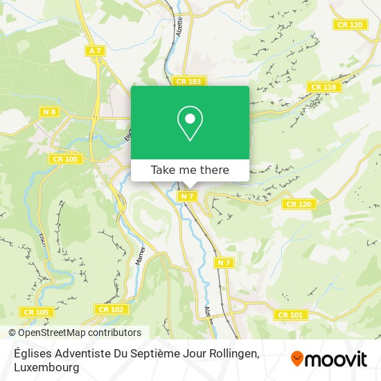 Églises Adventiste Du Septième Jour Rollingen map