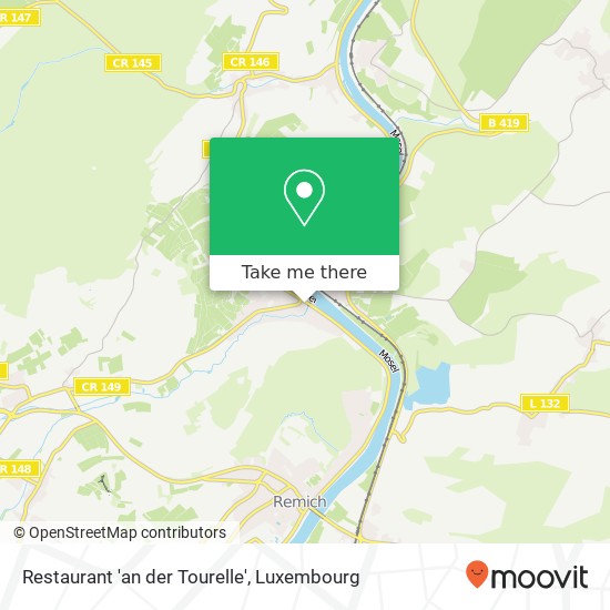 Restaurant 'an der Tourelle', Wäistrooss 5450 Stadtbredimus map