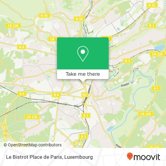 Le Bistrot Place de Paris, 31, Rue du Fort Elisabeth 1463 Luxembourg Karte