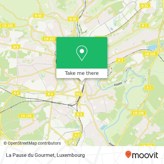 La Pause du Gourmet, 1, Rue Bender 1229 Luxembourg map