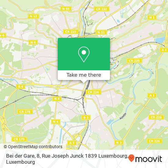 Bei der Gare, 8, Rue Joseph Junck 1839 Luxembourg map