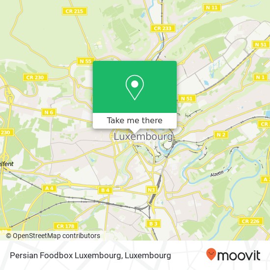 Persian Foodbox Luxembourg, 21, Rue Aldringen 1118 Luxembourg Karte