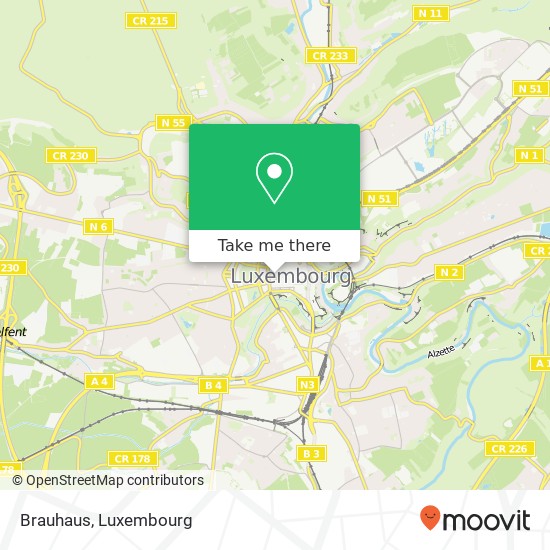 Brauhaus, 32, Rue de la Poste 2346 Luxembourg Karte