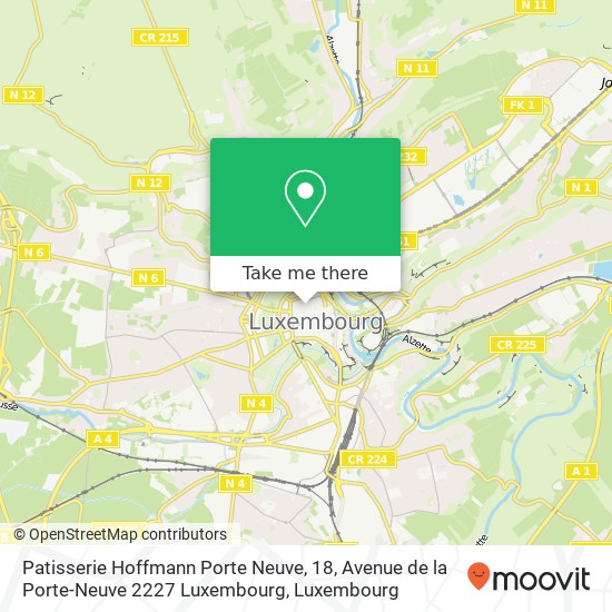 Patisserie Hoffmann Porte Neuve, 18, Avenue de la Porte-Neuve 2227 Luxembourg Karte
