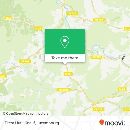 Pizza Hut - Knauf, 9638 Winseler map