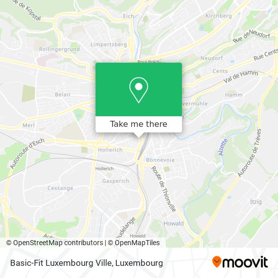 Basic-Fit Luxembourg Ville map