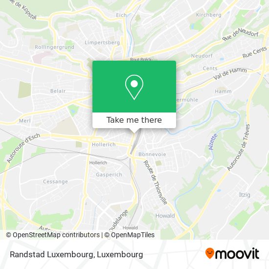 Randstad Luxembourg map