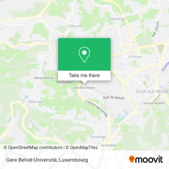Gare Belval-Université map