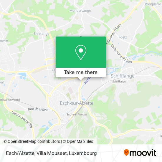 Esch/Alzette, Villa Mousset map