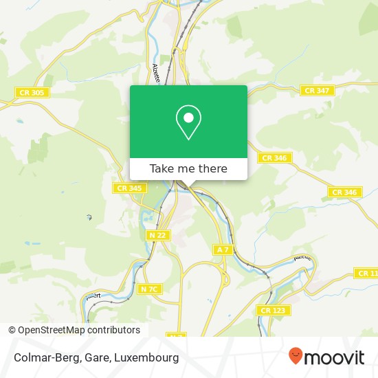 Colmar-Berg, Gare map