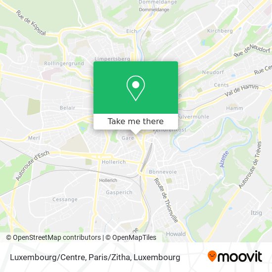 Luxembourg/Centre, Paris/Zitha map