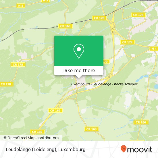 Leudelange (Leideleng) map