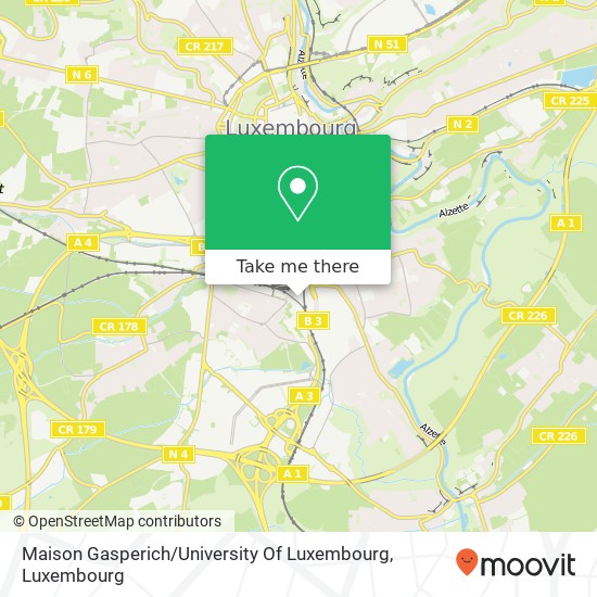 Maison Gasperich / University Of Luxembourg map
