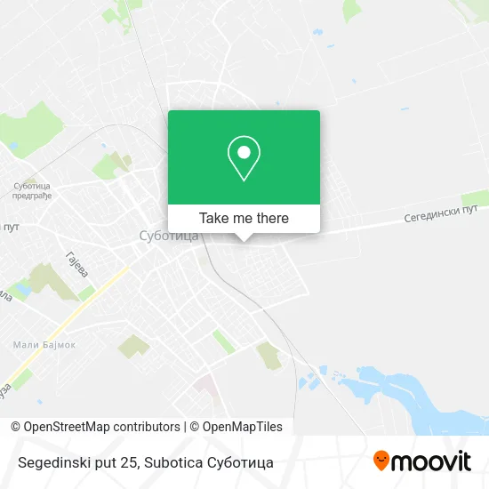 Segedinski put 25 map