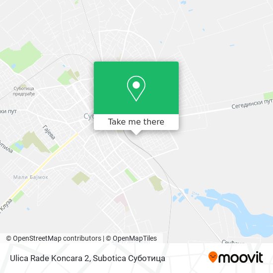 Ulica Rade Koncara 2 map