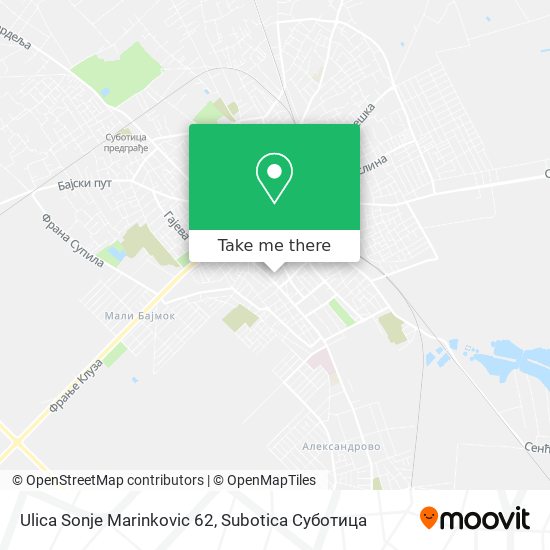 Ulica Sonje Marinkovic 62 map