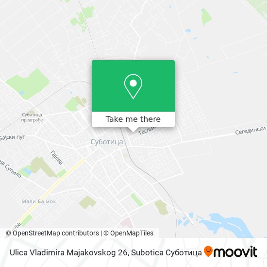 Ulica Vladimira Majakovskog 26 map