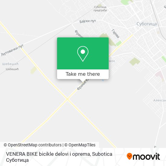 VENERA BIKE bicikle delovi i oprema map