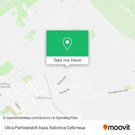 Ulica Partizanskih baza map