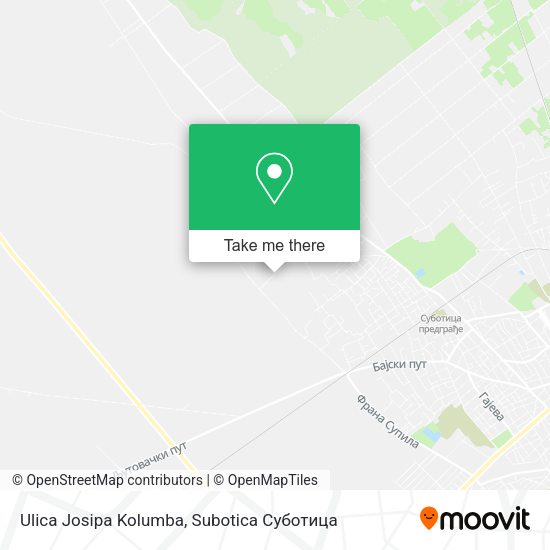 Ulica Josipa Kolumba map