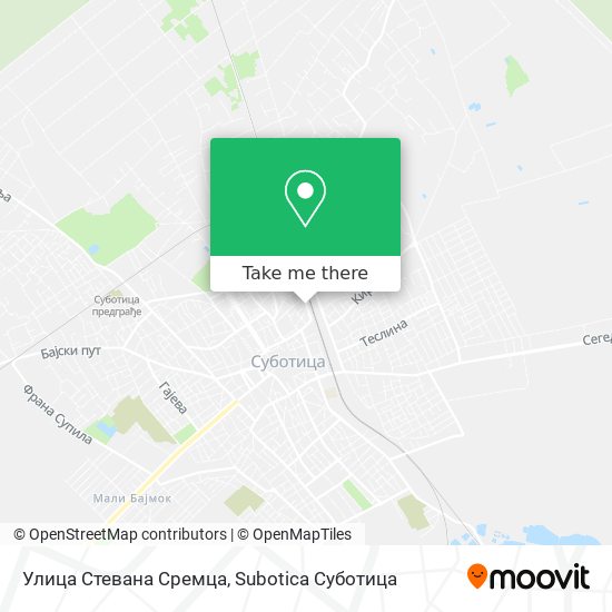 Улица Стевана Сремца map