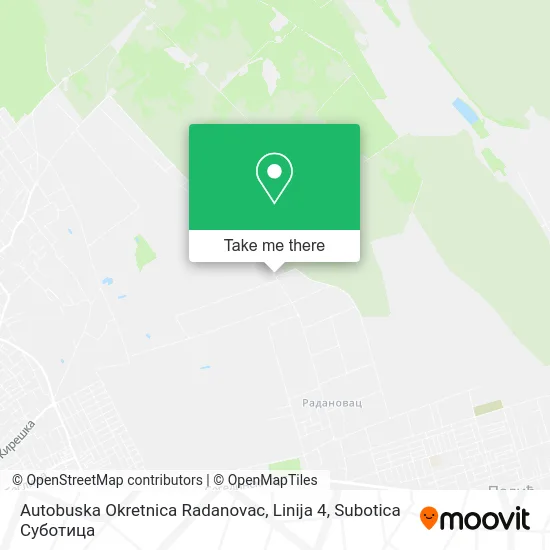 Autobuska Okretnica Radanovac, Linija 4 map