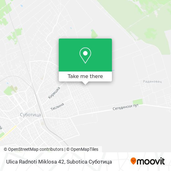 Ulica Radnoti Miklosa 42 map