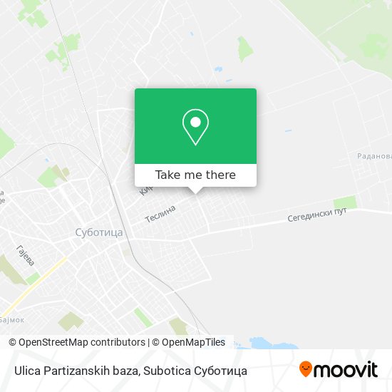 Ulica Partizanskih baza map