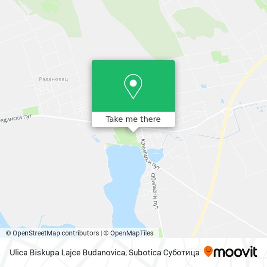 Ulica Biskupa Lajce Budanovica map