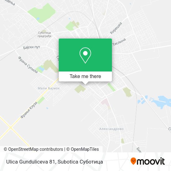 Ulica Gunduliceva 81 map