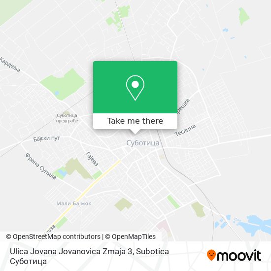 Ulica Jovana Jovanovica Zmaja 3 map