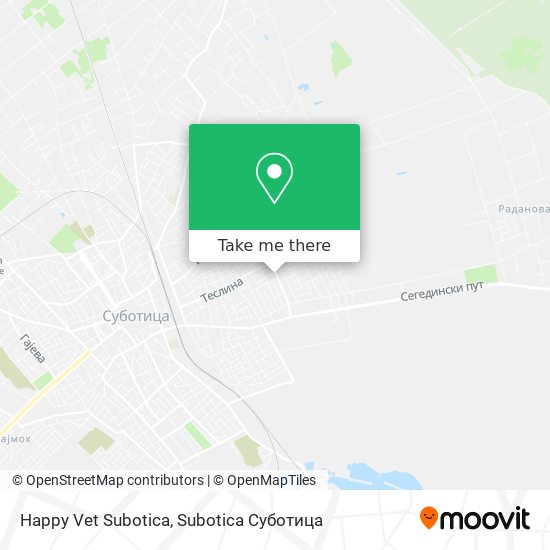 Happy Vet Subotica map