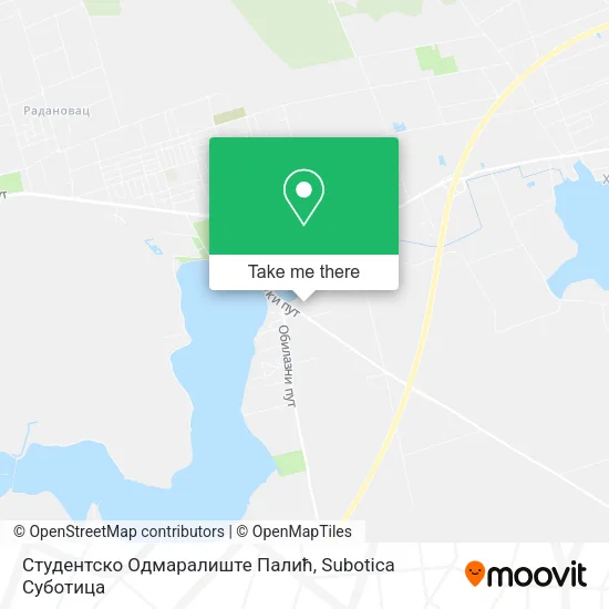 Студентско Одмаралиште Палић map