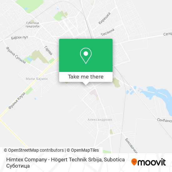 Himtex Company - Högert Technik Srbija map