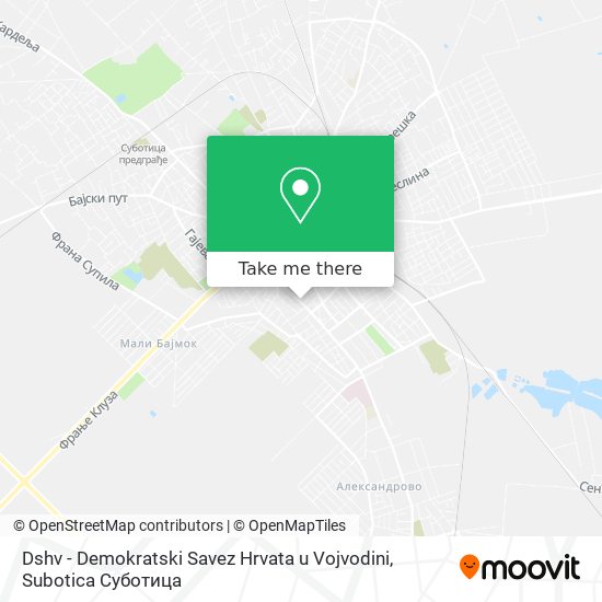 Dshv - Demokratski Savez Hrvata u Vojvodini map