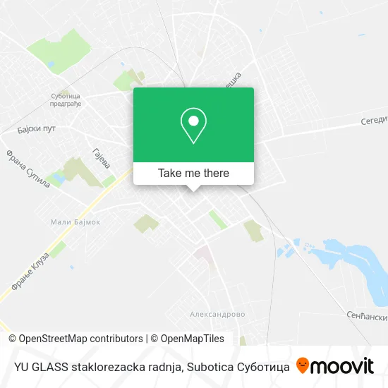 YU GLASS staklorezacka radnja map