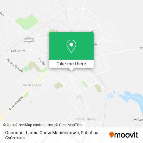 Основна Школа Соња Маринковић map