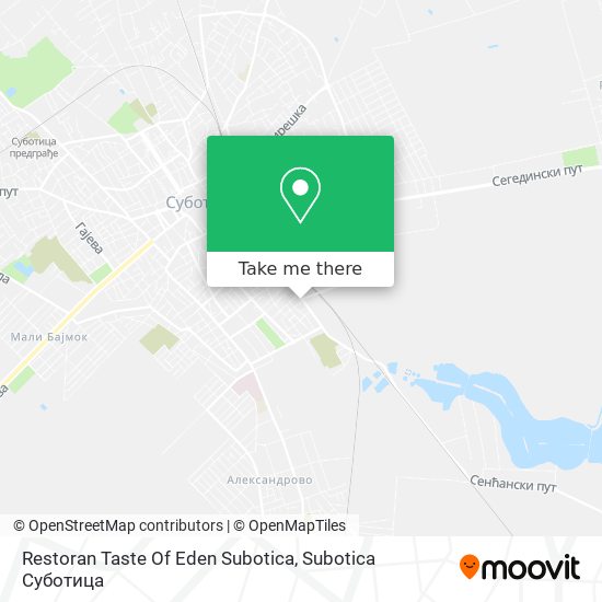 Restoran Taste Of Eden Subotica map