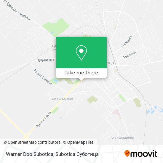 Warner Doo Subotica map