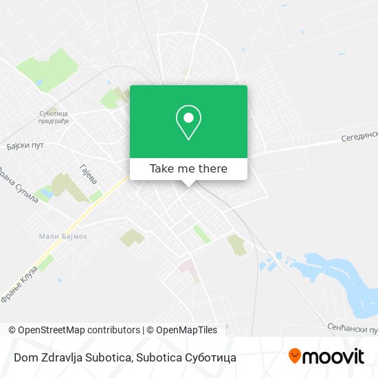 Dom Zdravlja Subotica map