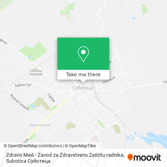 Zdravo Med - Zavod za Zdravstvenu Zaštitu radnika map