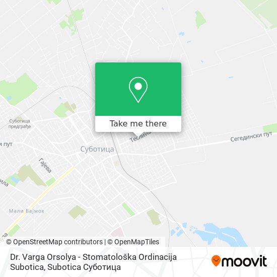 Dr. Varga Orsolya - Stomatološka Ordinacija Subotica map