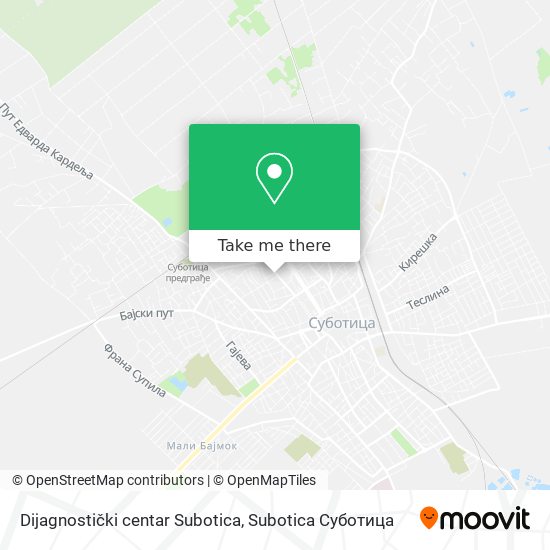 Dijagnostički centar Subotica map