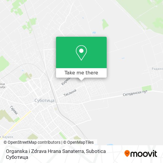 Organska i Zdrava Hrana Sanaterra map