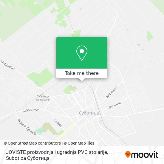 JOVISTE proizvodnja i ugradnja PVC stolarije map