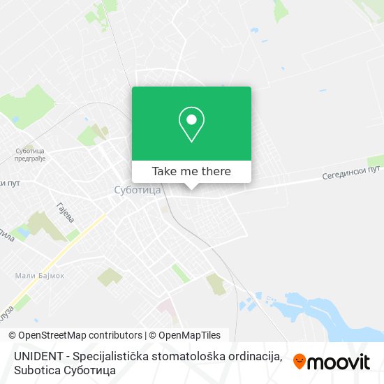 UNIDENT - Specijalistička stomatološka ordinacija map