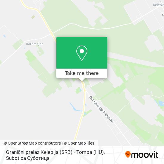 Granični prelaz Kelebija (SRB) - Tompa (HU) map