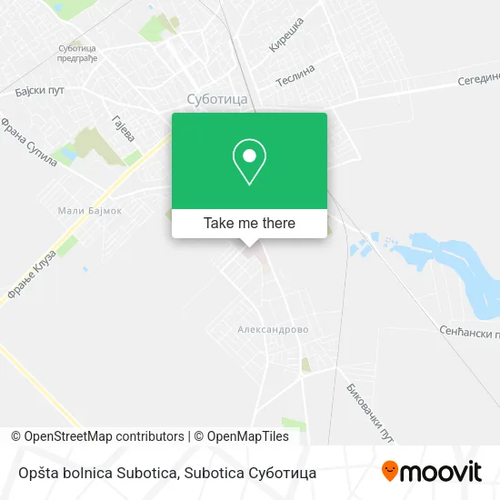 Opšta bolnica Subotica map